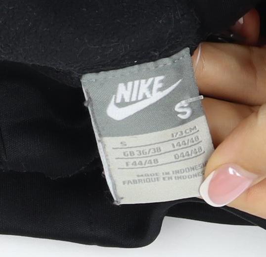 Nike Men’s Black S 1/4 Zip Hooded Pullover Hoodie Logo