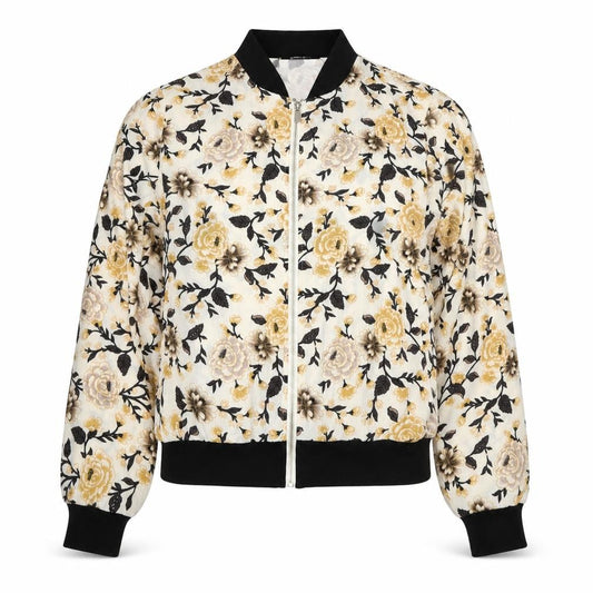 New Look Women’s UK 12 Multicoloured Floral Bomber Jacket Zip