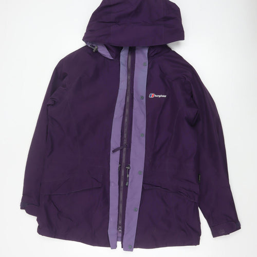 Berghaus Women's Purple UK 16 Gore-Tex Hooded Waterproof Parka Jacket