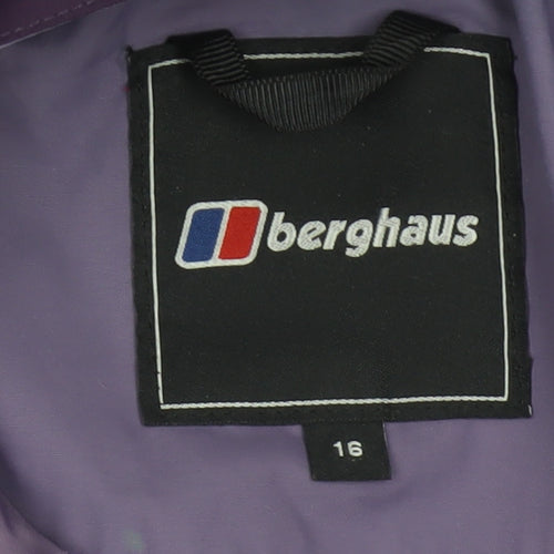 Berghaus Women's Purple UK 16 Gore-Tex Hooded Waterproof Parka Jacket