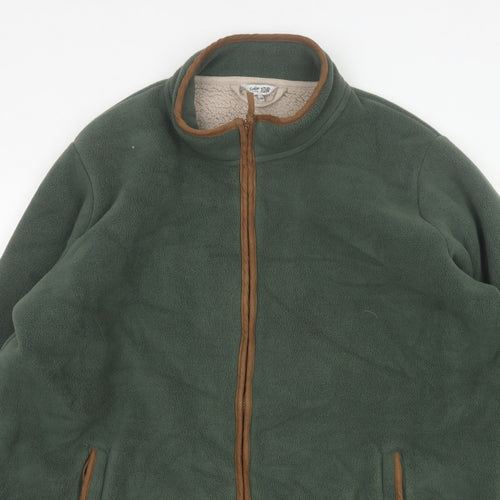 Cotton Traders Men's Green 2XL Fleece Full Zip Jacket Pockets