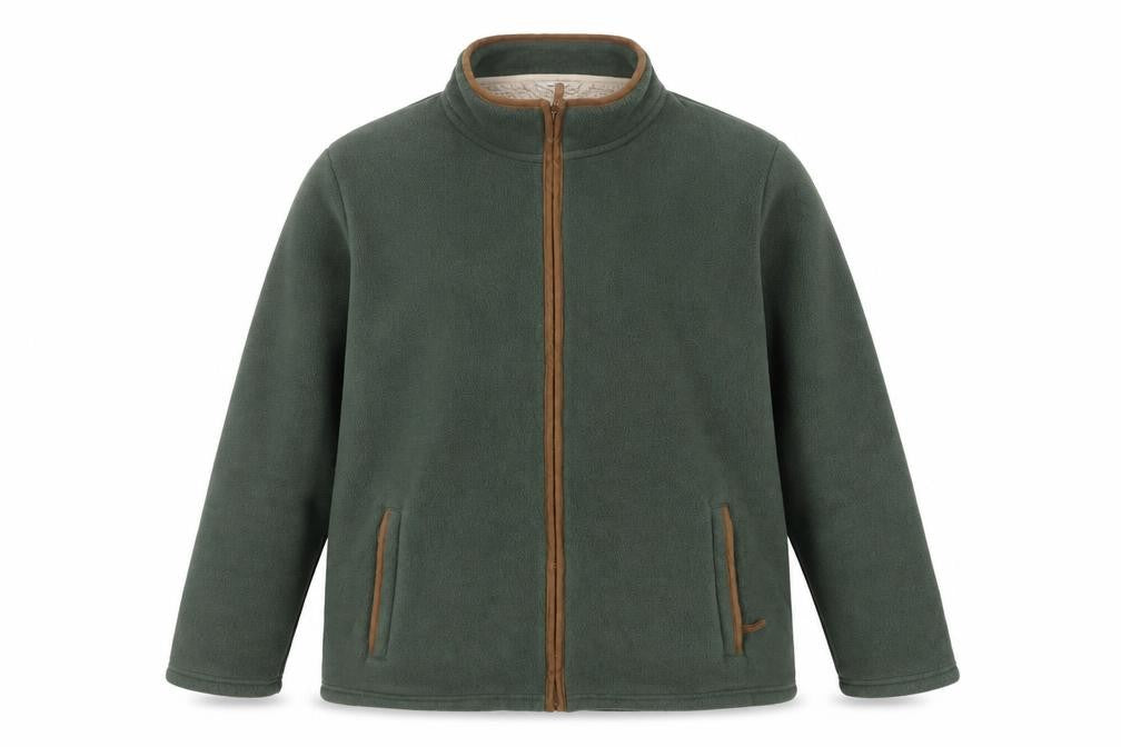 Cotton Traders Men's Green 2XL Fleece Full Zip Jacket Pockets