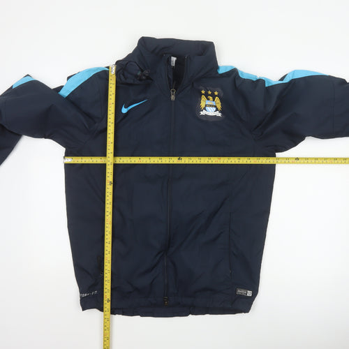 Nike Men’s Blue S Manchester City Storm-FIT Hooded Windbreaker Jacket