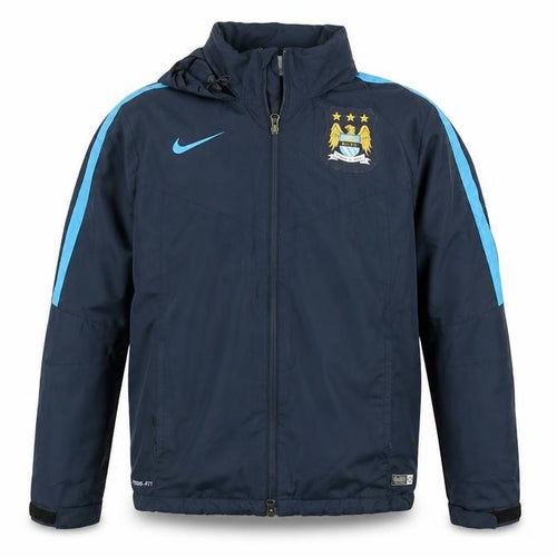 Nike Men’s Blue S Manchester City Storm-FIT Hooded Windbreaker Jacket