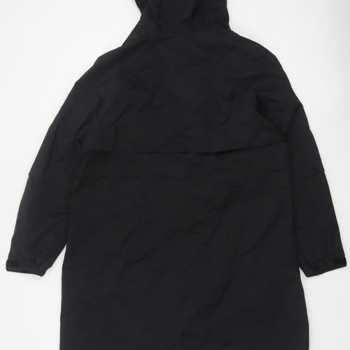 M&S Goodmove Women Black UK 12 Long Hooded Parka Coat