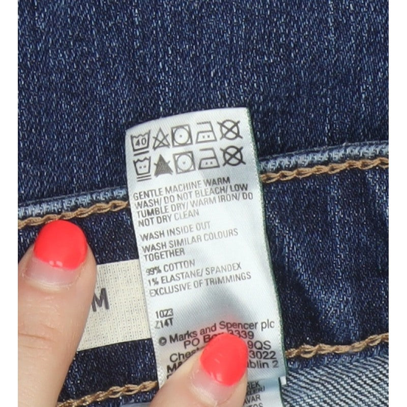 Marks & Spencer Women’s Blue Size 18 Long Mom High Rise Jeans