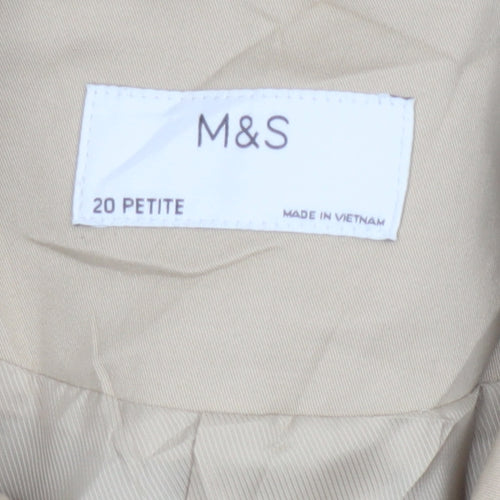 Marks & Spencer Women’s Beige UK 20 Petite Long Belted Trench Coat