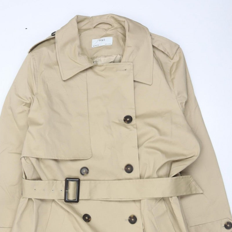 Marks & Spencer Women’s Beige UK 20 Petite Long Belted Trench Coat