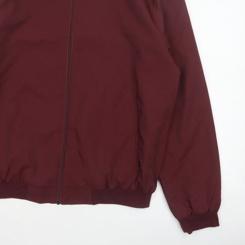 ASOS Design Men’s Burgundy XL Bomber Jacket Full Zip Lined