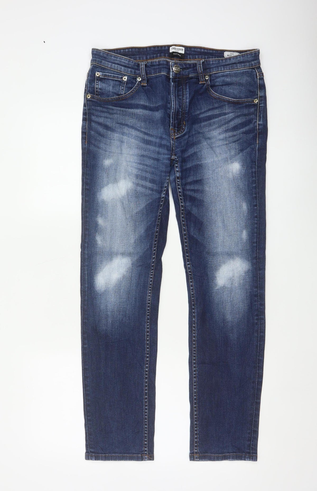 Chevignon Men’s Blue W32 L32 Slim Taper Vintage 57 Jeans