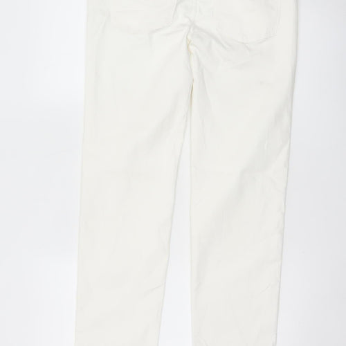 Marks & Spencer Women's White Sienna Straight Jeans UK 12 Short