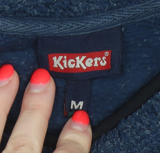 Additional view of Kickers Men’s Blue M Fleece Crew Neck Pullover Sweatshirt Logo