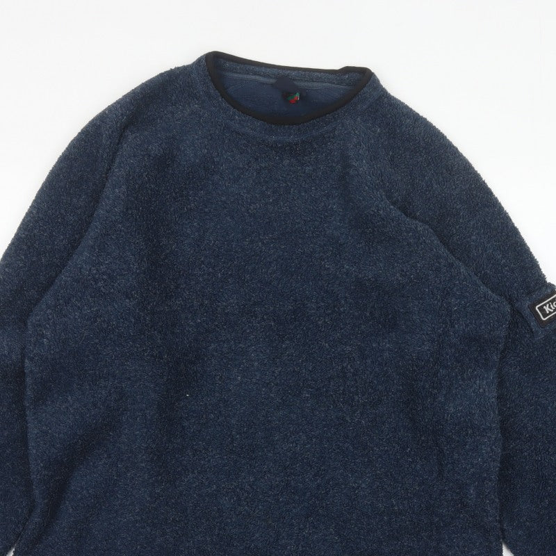 Additional view of Kickers Men’s Blue M Fleece Crew Neck Pullover Sweatshirt Logo