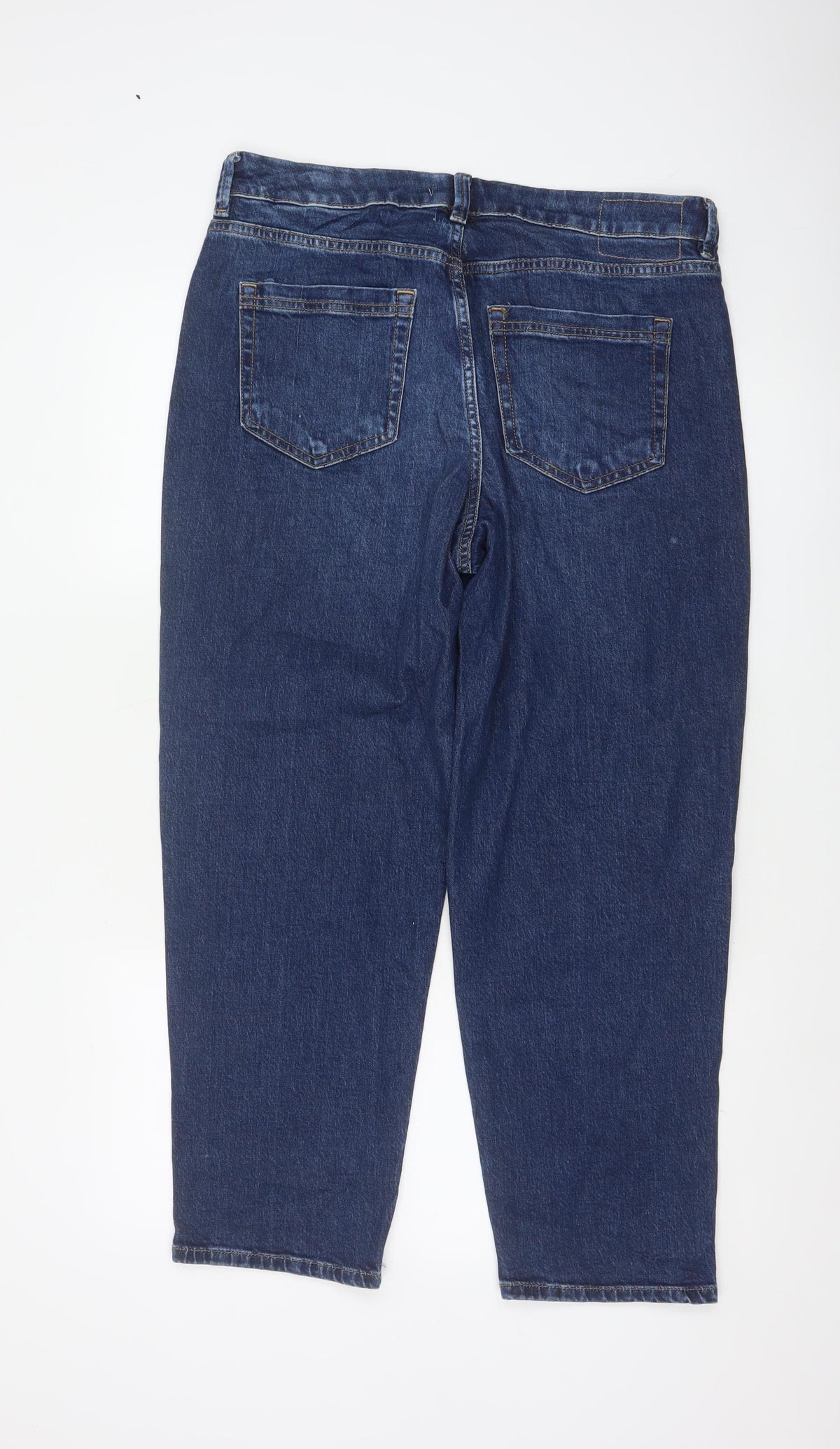 Marks & Spencer Per Una Women Blue UK 14 Short Tapered High Rise Jeans