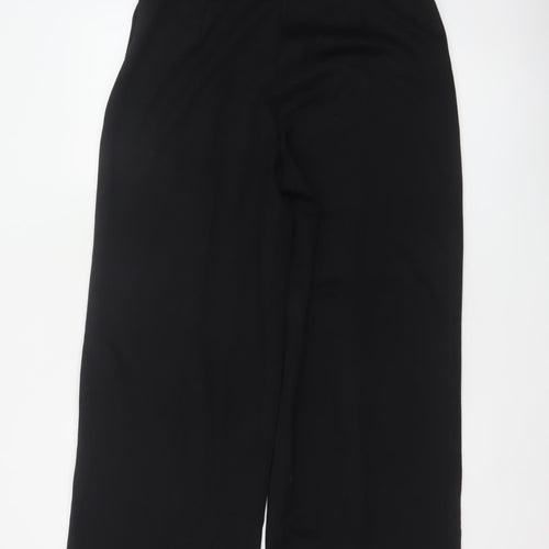 M&S Women’s Black Size 14 Regular Wide Leg Smart Trousers