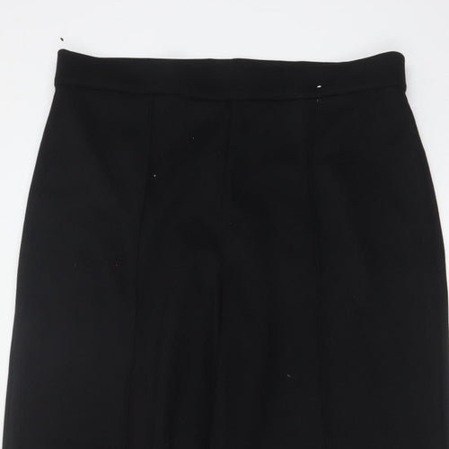 M&S Women’s Black Size 14 Regular Wide Leg Smart Trousers