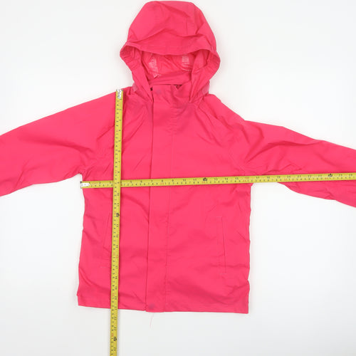 Mountain Warehouse Girls Pink 9-10 Years Hooded Waterproof Rain Jacket