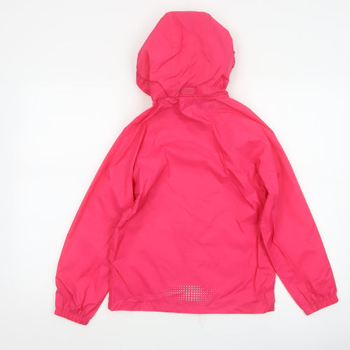 Mountain Warehouse Girls Pink 9-10 Years Hooded Waterproof Rain Jacket