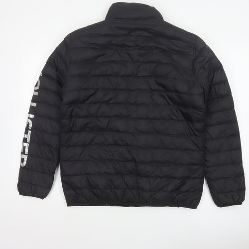 Hollister Men’s Black XS Down Puffer Jacket Quilted Full Zip