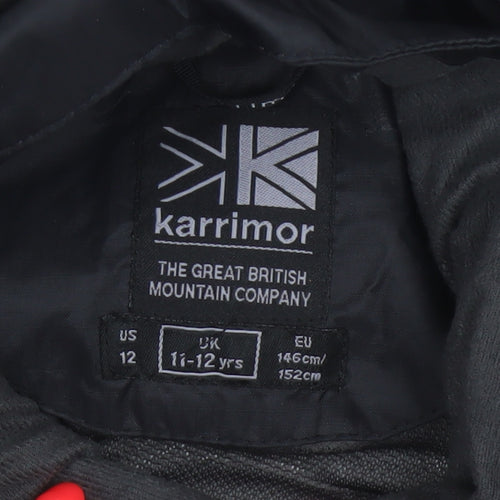 Karrimor Boys Black 11-12 Years Hooded Waterproof Ski Jacket