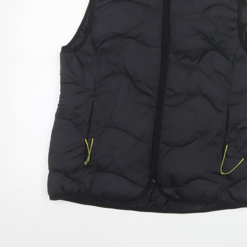 Marks & Spencer Goodmove Women Black UK 12 Quilted Puffer Gilet Waistcoat