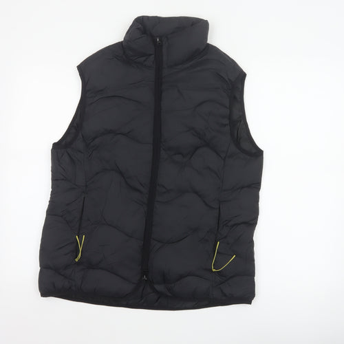 Marks & Spencer Goodmove Women Black UK 12 Quilted Puffer Gilet Waistcoat