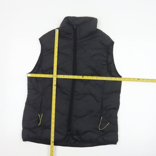 Marks & Spencer Goodmove Women Black UK 12 Quilted Puffer Gilet Waistcoat