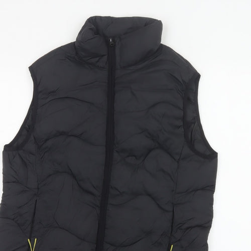 Marks & Spencer Goodmove Women Black UK 12 Quilted Puffer Gilet Waistcoat