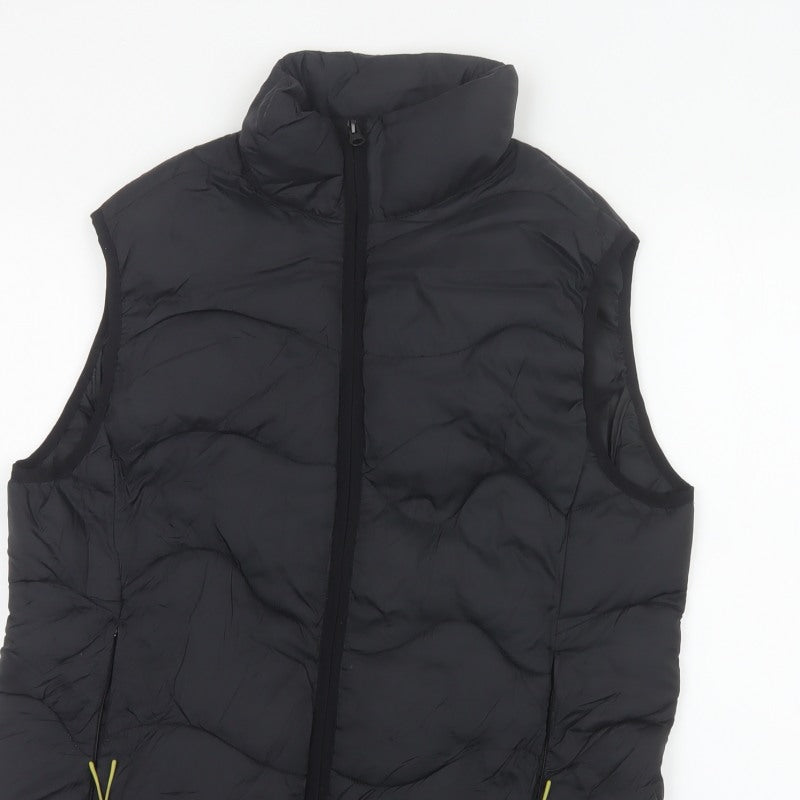 Marks & Spencer Goodmove Women Black UK 12 Quilted Puffer Gilet Waistcoat