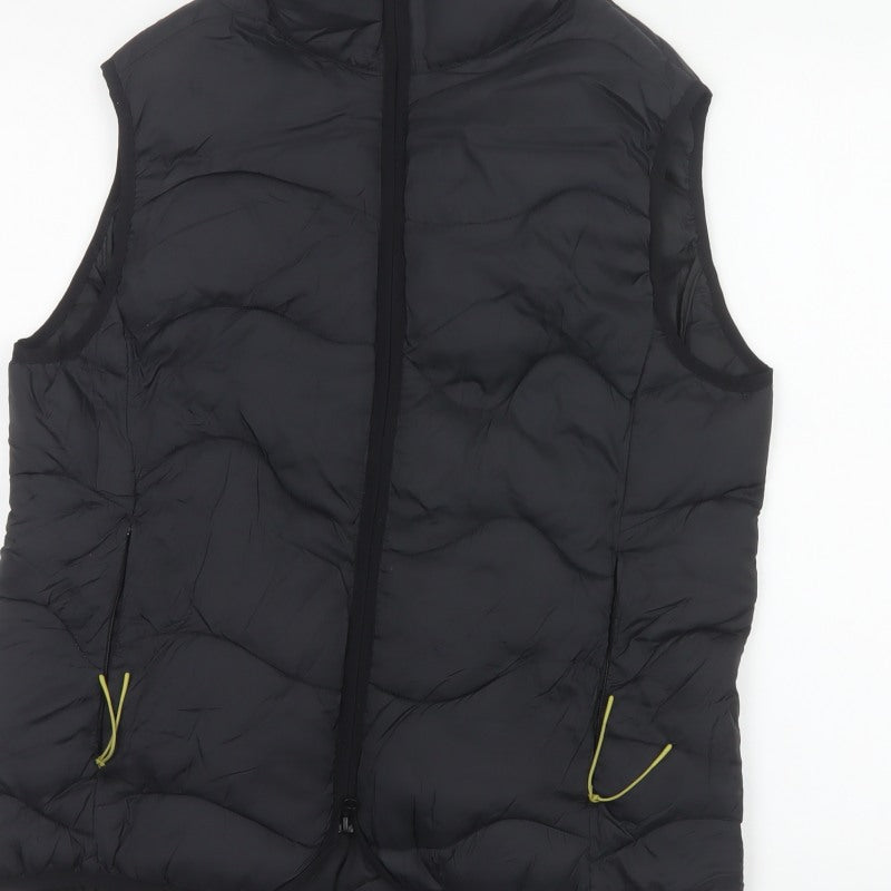 Marks & Spencer Goodmove Women Black UK 12 Quilted Puffer Gilet Waistcoat