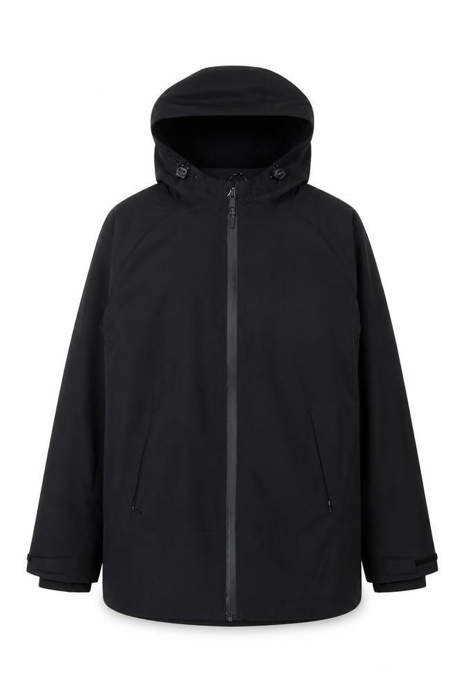 Marks & Spencer Boys Black 13-14 Years Hooded Parka Jacket Zip Pockets