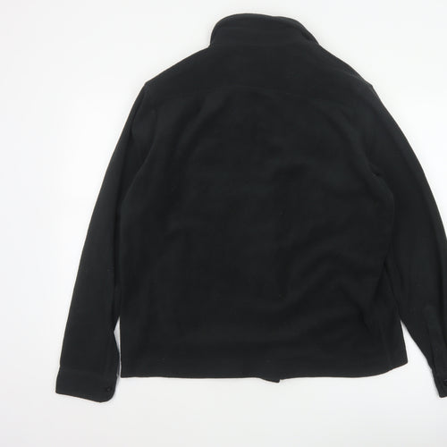 Polo Ralph Lauren Men’s Black M Fleece Button Jacket Logo Pockets