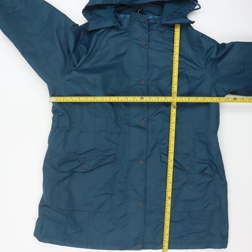 Cotton Traders Women’s Blue UK 18 Hooded Parka Coat Lined
