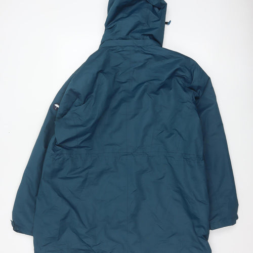 Cotton Traders Women’s Blue UK 18 Hooded Parka Coat Lined