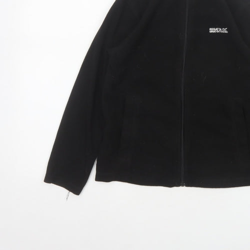 Regatta Boys Black 9-10 Years Fleece Basic Jacket Full Zip