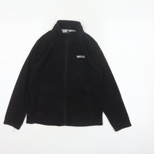 Regatta Boys Black 9-10 Years Fleece Basic Jacket Full Zip