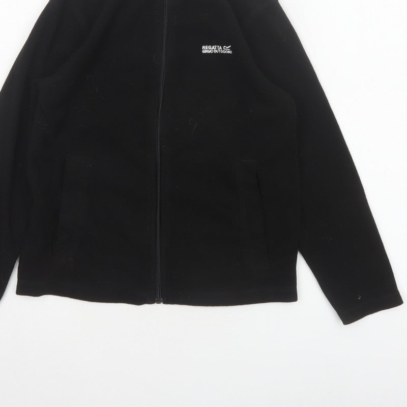 Regatta Boys Black 9-10 Years Fleece Basic Jacket Full Zip