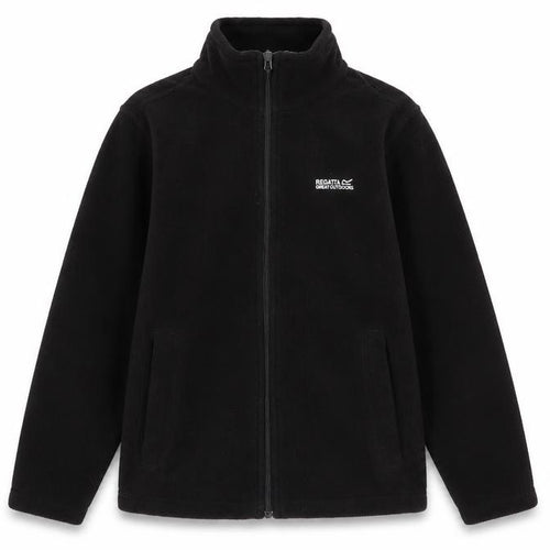 Regatta Boys Black 9-10 Years Fleece Basic Jacket Full Zip