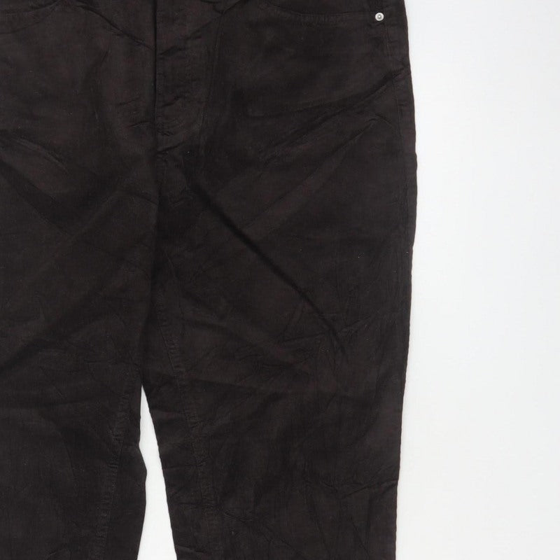 Marks & Spencer Women’s Black Size 18 Stretch Corduroy Trousers