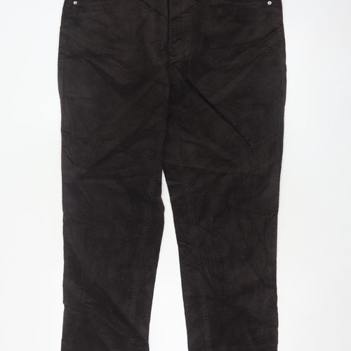 Marks & Spencer Women’s Black Size 18 Stretch Corduroy Trousers