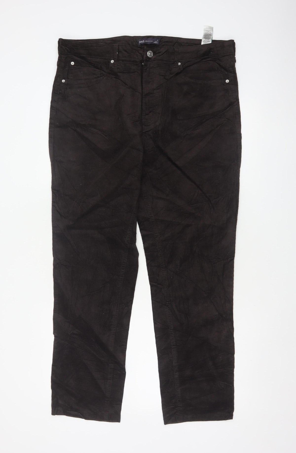 Marks & Spencer Women’s Black Size 18 Stretch Corduroy Trousers
