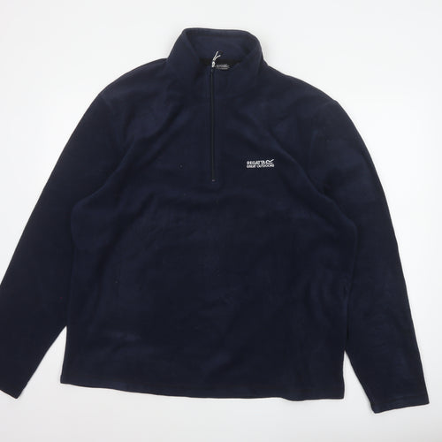 Regatta Men’s Blue 2XL 1/4 Zip Fleece Pullover Sweatshirt Outdoor