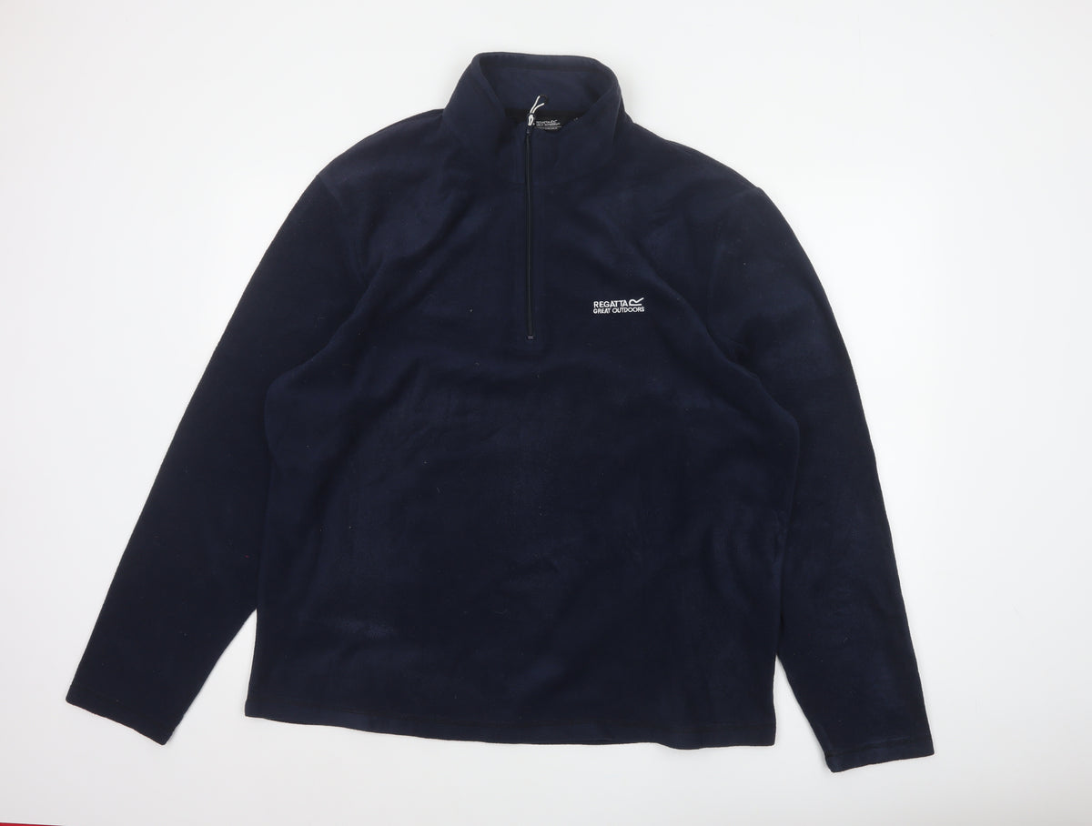 Regatta Men’s Blue 2XL 1/4 Zip Fleece Pullover Sweatshirt Outdoor
