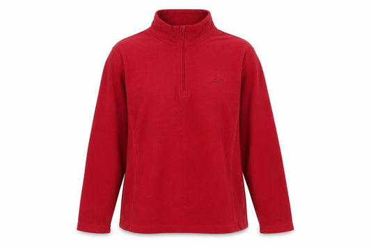 Front view of McKinley Women’s Red UK 16 1/2 Zip Fleece Pullover Sweatshirt