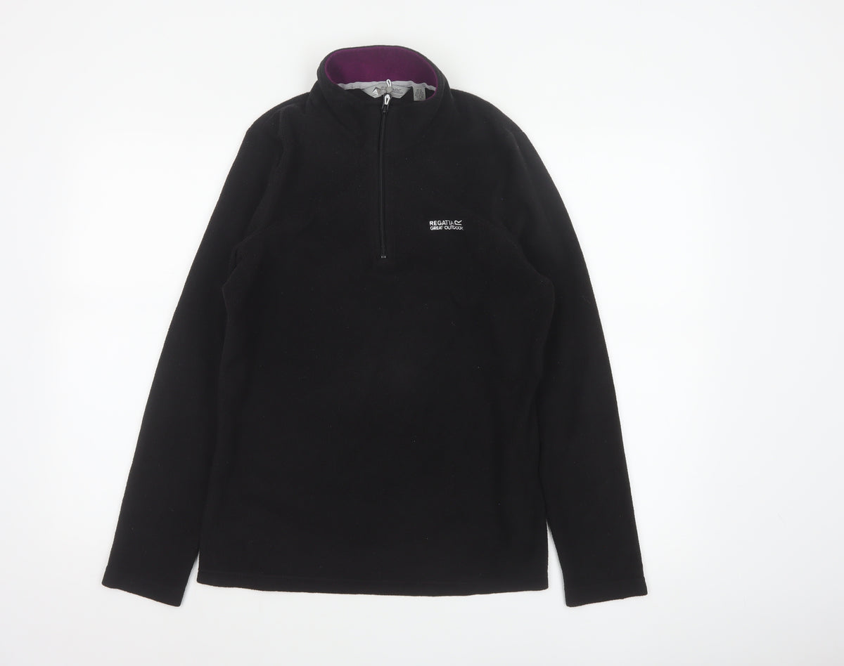 Regatta Women’s Black UK 12 1/2 Zip Fleece Pullover Sweatshirt