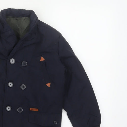 Ben Sherman Boys Blue 8-9 Years Double-Breasted Padded Pea Jacket
