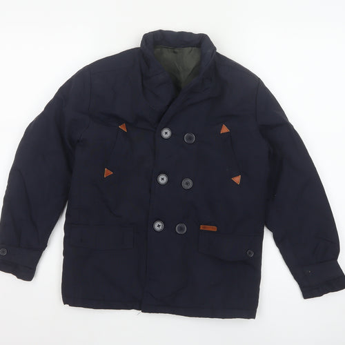 Ben Sherman Boys Blue 8-9 Years Double-Breasted Padded Pea Jacket