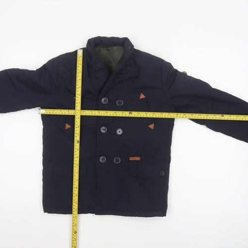 Ben Sherman Boys Blue 8-9 Years Double-Breasted Padded Pea Jacket