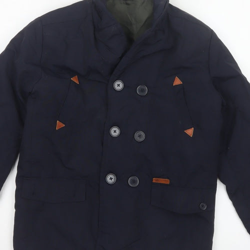 Ben Sherman Boys Blue 8-9 Years Double-Breasted Padded Pea Jacket