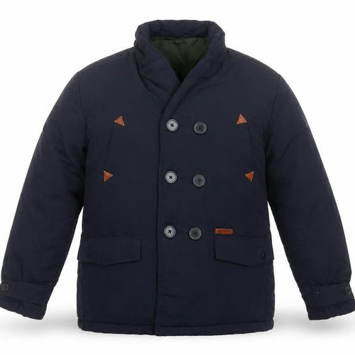 Ben Sherman Boys Blue 8-9 Years Double-Breasted Padded Pea Jacket